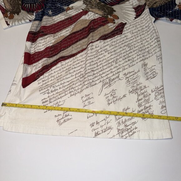 Cotton Traders America Polo Shirt USA Patriotic Eagle Flag Mens Large Sport - Picture 10 of 12